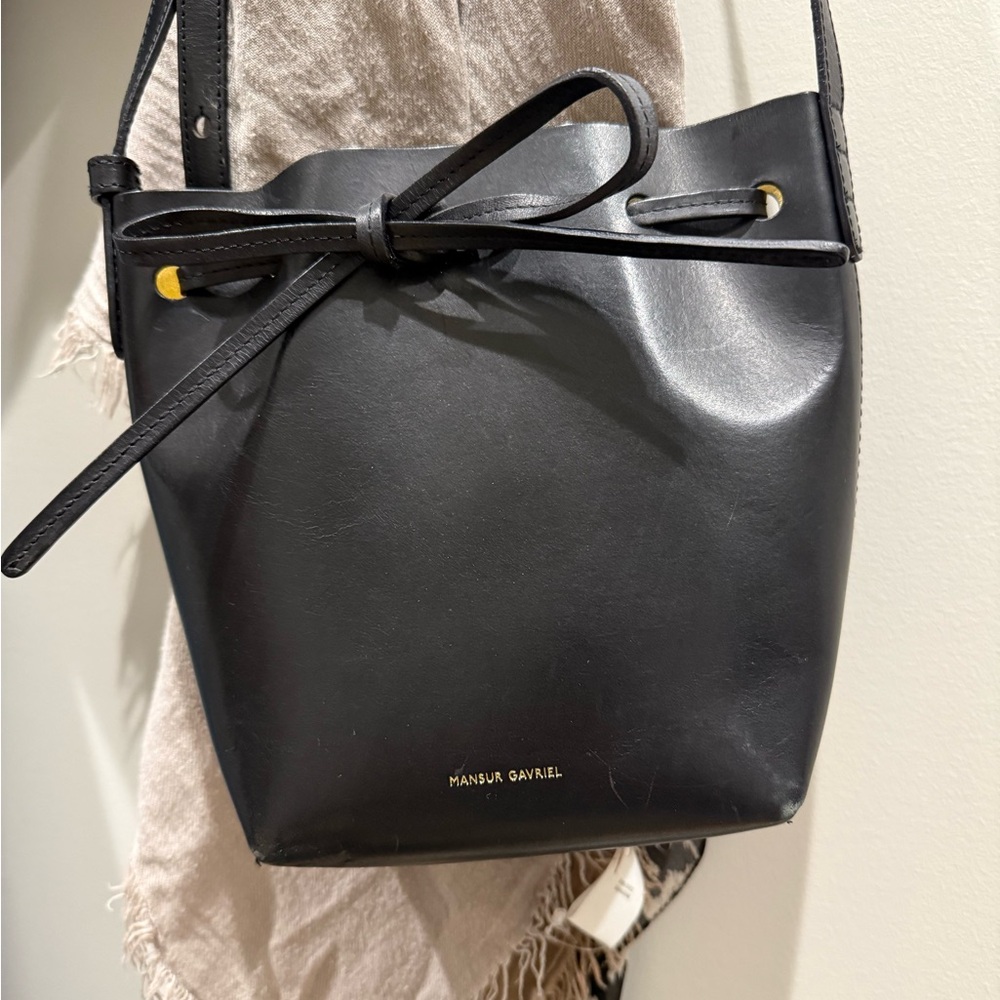 Mansur Gavriel Black Crossbody Bag with Minimalist Design